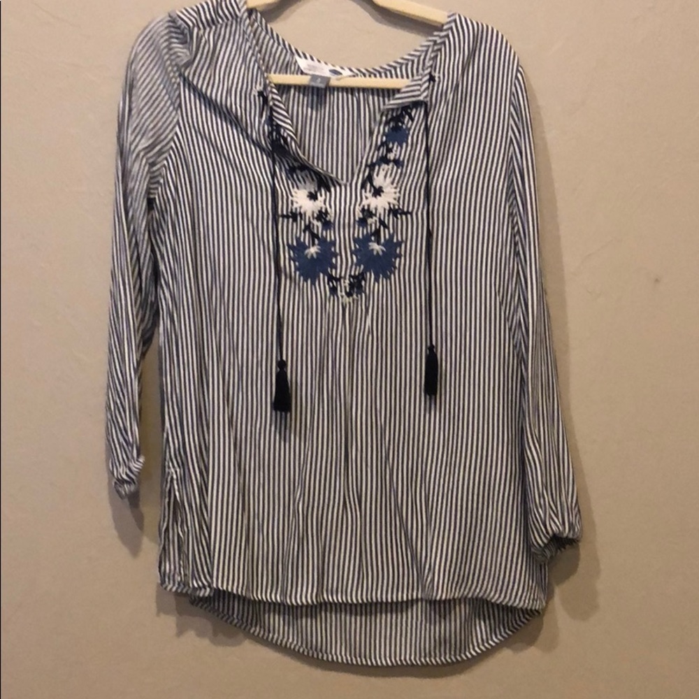 Blue and White striped top